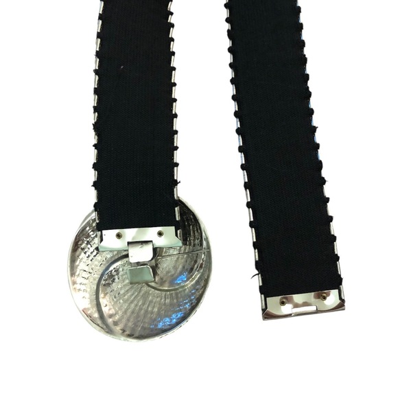 🌟Vintage Metal Belt Silver Snake Fish Scale Disco Elastic Stretch floral buckle🌟 - Picture 6 of 14